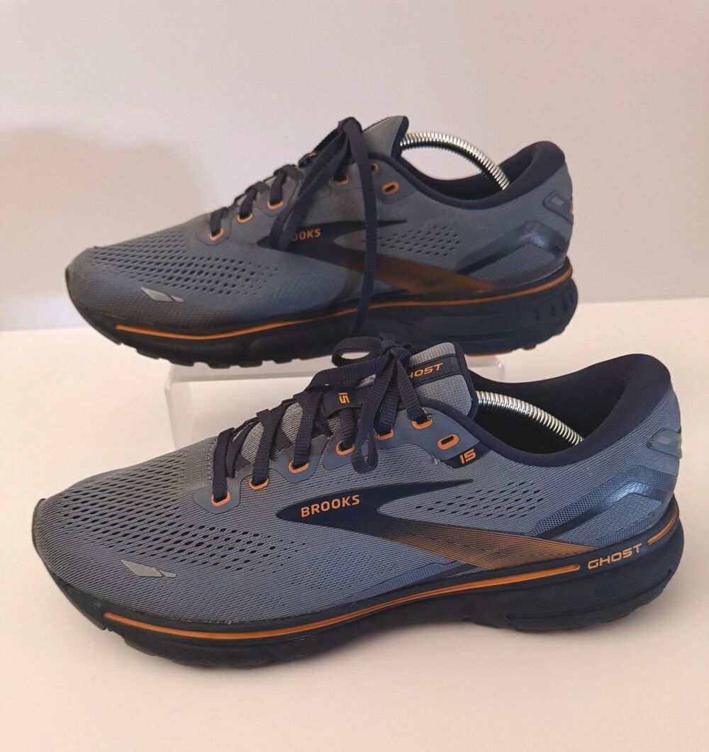 Brooks Ghost 15 Mens 11.5 D Gray Running Shoes 1103931D025 Good Used (01)